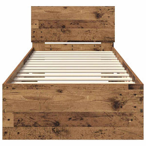 Bettrahmen Altholz 75x190 cm mit Kopfteil