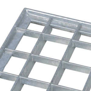 vidaXL Grating Silver 30 x 30 x 2 cm Hot-dip Galvanized Steel