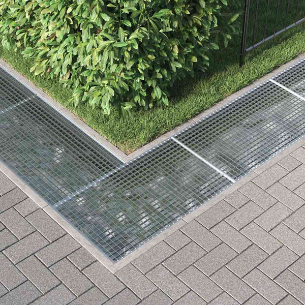 vidaXL Grating Silver 30 x 30 x 2 cm Hot-dip Galvanized Steel