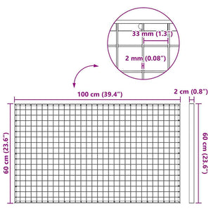 vidaXL Grating Silver 30 x 30 x 2 cm Hot-dip Galvanized Steel