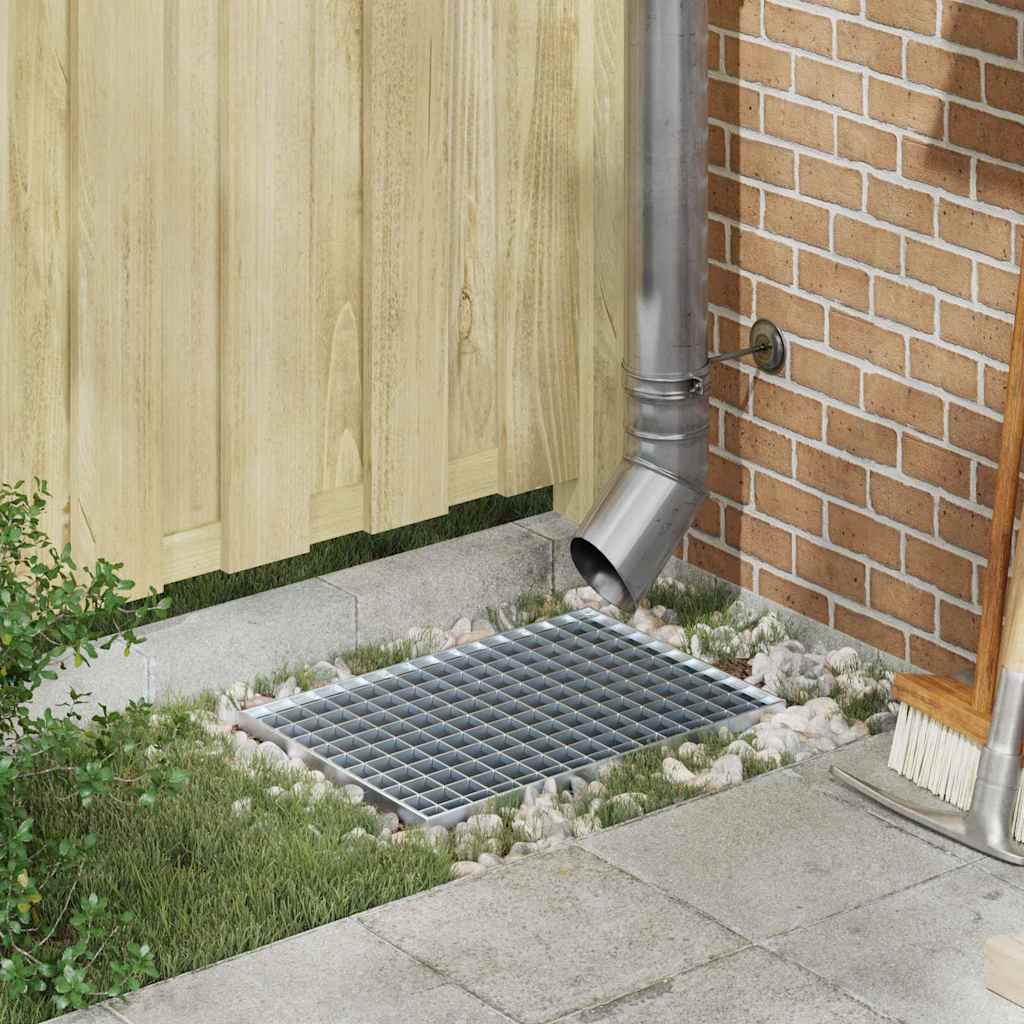 vidaXL Grid Silver 50 x 35 x 2 cm Hot-dip Galvanized Steel