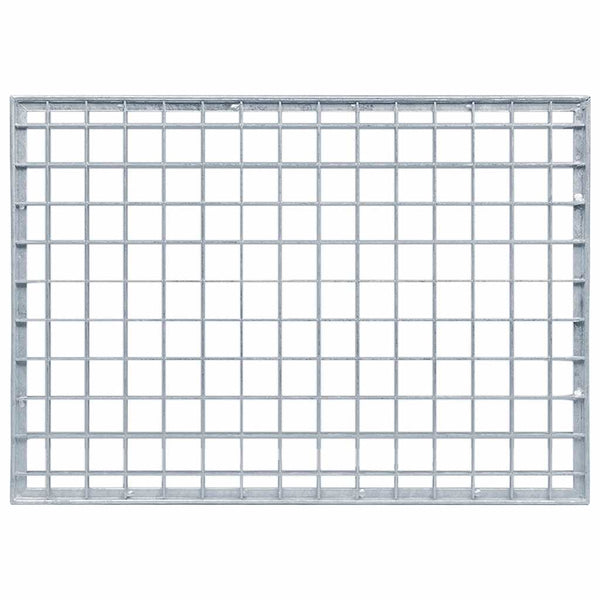 vidaXL Grid Silver 50 x 35 x 2 cm Hot-dip Galvanized Steel