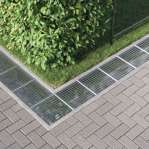 vidaXL Grating Silver 40 x 40 x 2 cm Hot-Dip Galvanized Steel