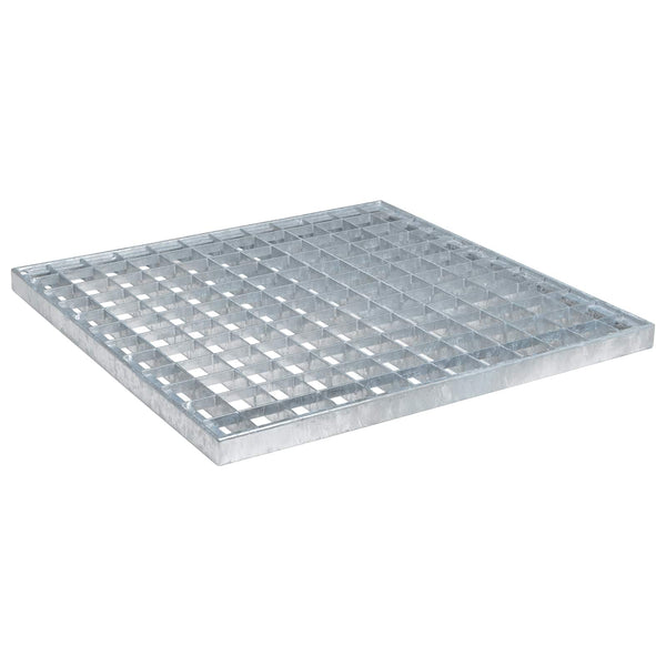 vidaXL Grating Silver 40 x 40 x 2 cm Hot-Dip Galvanized Steel