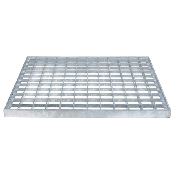 vidaXL Grating Silver 40 x 40 x 2 cm Hot-Dip Galvanized Steel