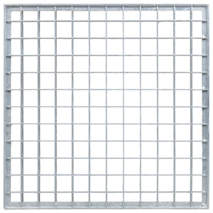 vidaXL Grating Silver 40 x 40 x 2 cm Hot-Dip Galvanized Steel