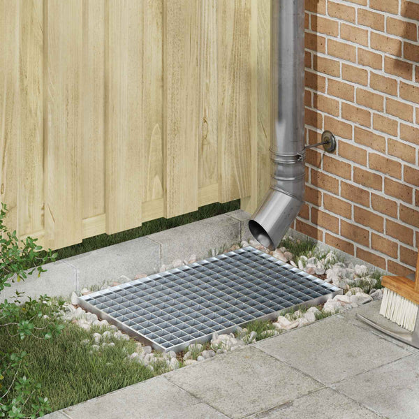 vidaXL Grate Silver 60 x 40 x 2 cm Hot-Dip Galvanized Steel