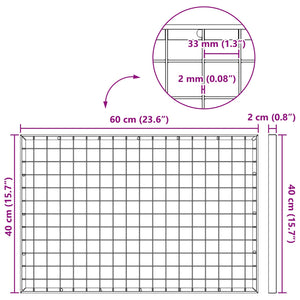 vidaXL Grate Silver 60 x 40 x 2 cm Hot-Dip Galvanized Steel