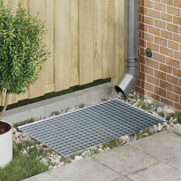 vidaXL Grate Silver 80 x 50 x 2 cm Hot-dip Galvanized Steel