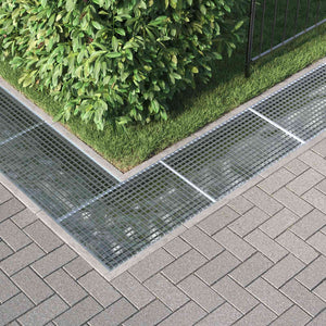 vidaXL Grate Silver 80 x 50 x 2 cm Hot-dip Galvanized Steel