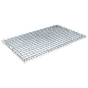 vidaXL Grate Silver 80 x 50 x 2 cm Hot-dip Galvanized Steel