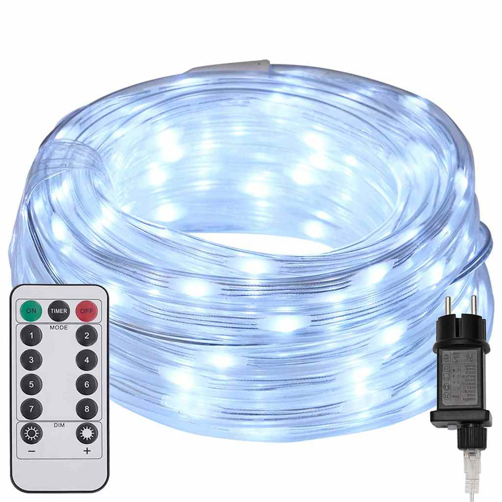 vidaXL Rope Light with 1200 LEDs Cool White 50 m PVC
