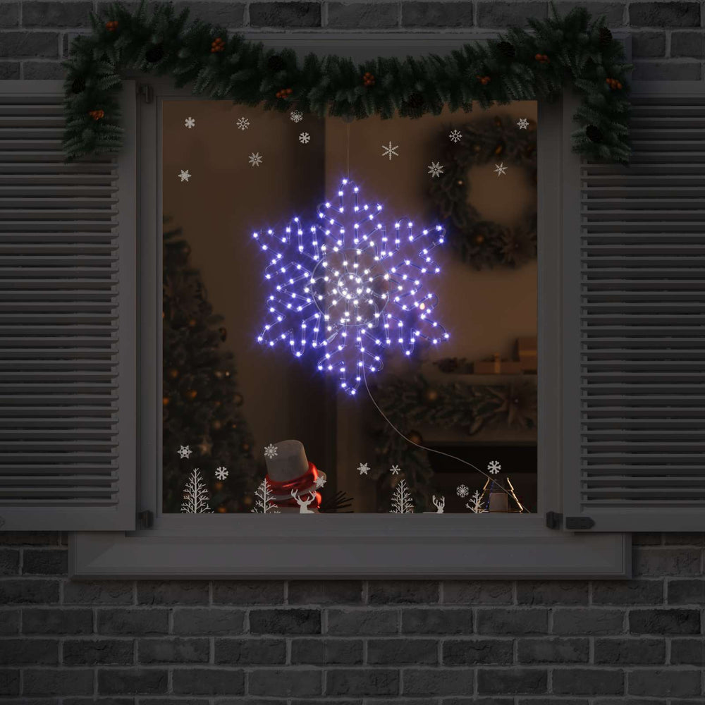 vidaXL Christmas Snowflake Blue 55.5 x 55.5 x 0.75 cm PVC