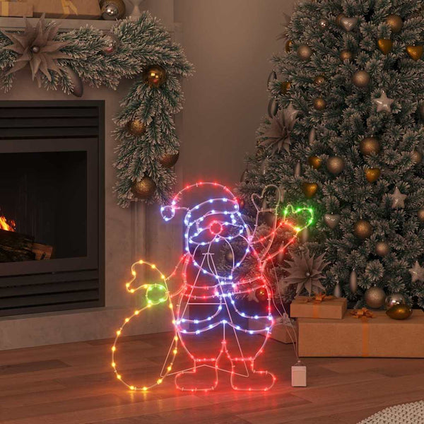 vidaXL Santa Claus Light Multicolored 58.5 x 60 x 1.3 cm Iron