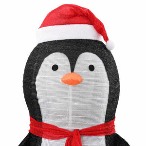 vidaXL Snow Penguin Figure with 600 Warm White LEDs 78 x 178 cm Fabric