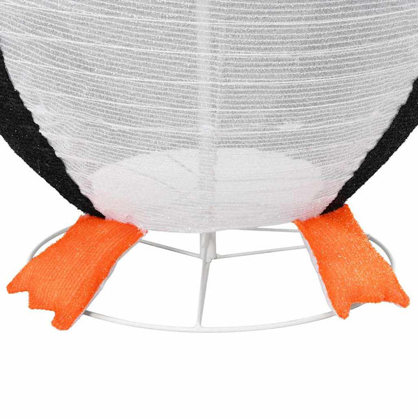 vidaXL Snow Penguin Figure with 600 Warm White LEDs 78 x 178 cm Fabric