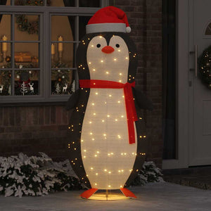 vidaXL Snow Penguin Figure with 600 Warm White LEDs 78 x 178 cm Fabric