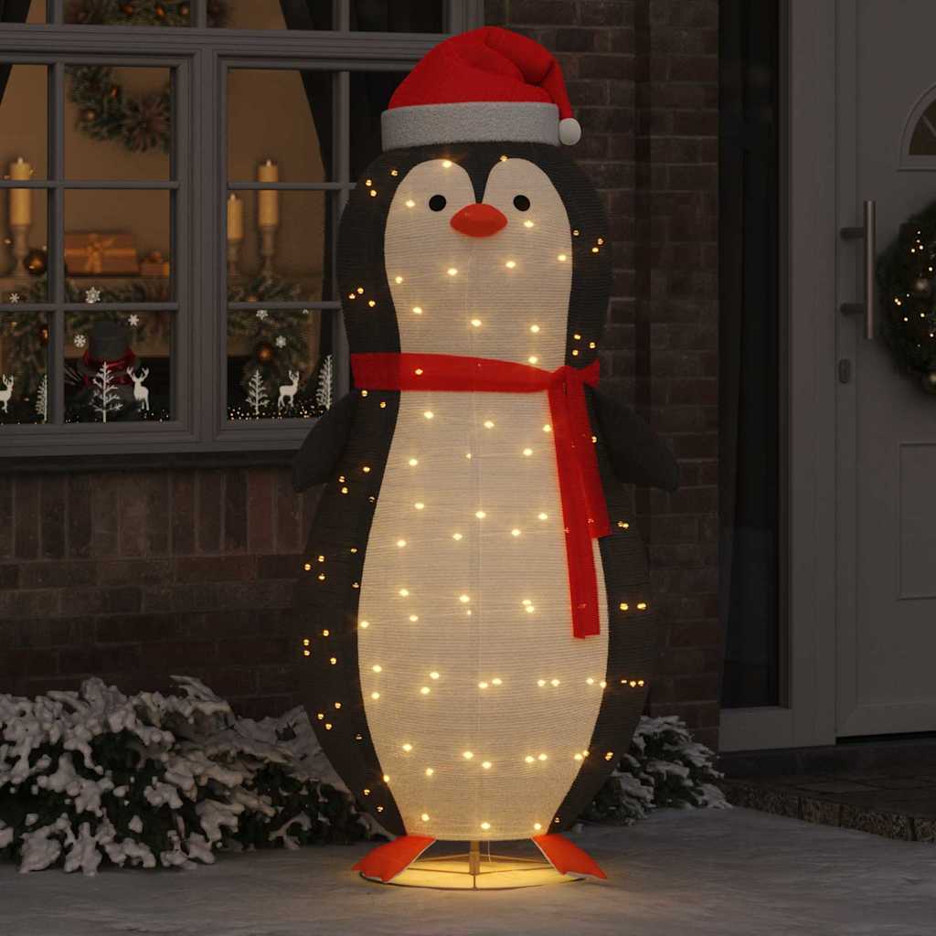 vidaXL Snow Penguin Figure with 600 Warm White LEDs 78 x 178 cm Fabric