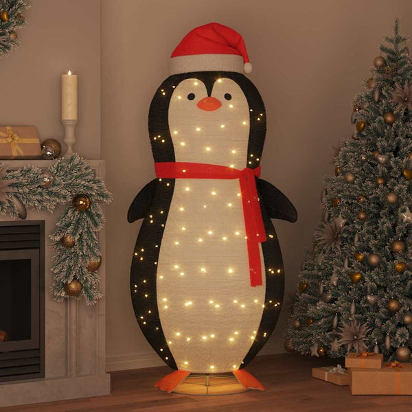 vidaXL Snow Penguin Figure with 600 Warm White LEDs 78 x 178 cm Fabric