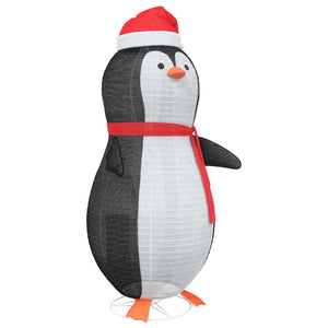 vidaXL Snow Penguin Figure with 600 Warm White LEDs 78 x 178 cm Fabric