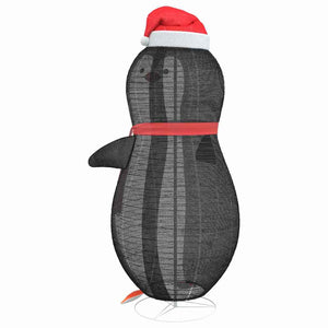 vidaXL Snow Penguin Figure with 600 Warm White LEDs 78 x 178 cm Fabric