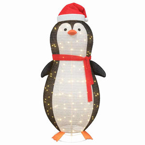 vidaXL Snow Penguin Figure with 600 Warm White LEDs 78 x 178 cm Fabric
