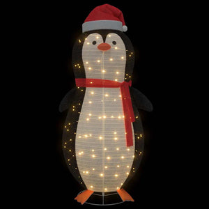 vidaXL Snow Penguin Figure with 600 Warm White LEDs 78 x 178 cm Fabric