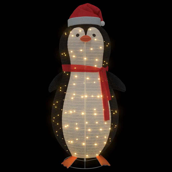 vidaXL Snow Penguin Figure with 600 Warm White LEDs 78 x 178 cm Fabric