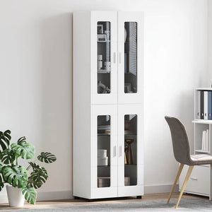 vidaXL Highboard with Shelf FLORIN White 60 x 35 x 182 cm Engineered Wood