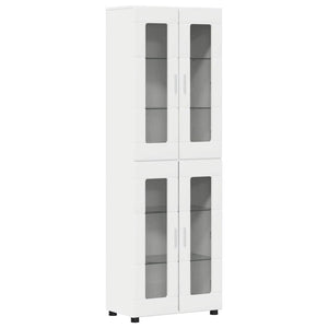 vidaXL Highboard with Shelf FLORIN White 60 x 35 x 182 cm Engineered Wood