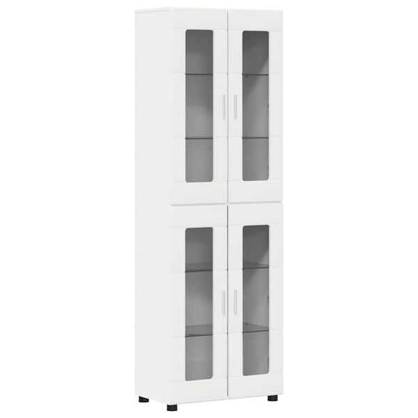 vidaXL Highboard with Shelf FLORIN White 60 x 35 x 182 cm Engineered Wood