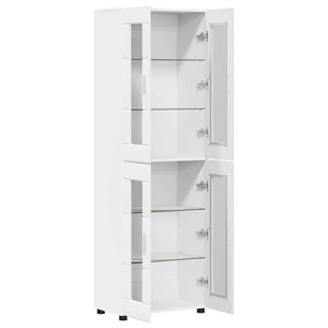 vidaXL Highboard with Shelf FLORIN White 60 x 35 x 182 cm Engineered Wood