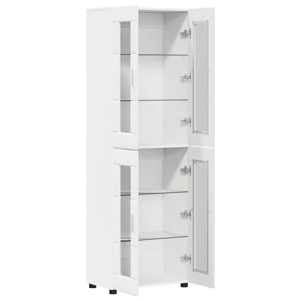 vidaXL Highboard with Shelf FLORIN White 60 x 35 x 182 cm Engineered Wood