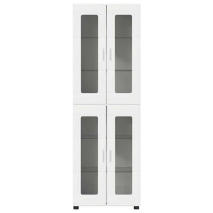 vidaXL Highboard with Shelf FLORIN White 60 x 35 x 182 cm Engineered Wood