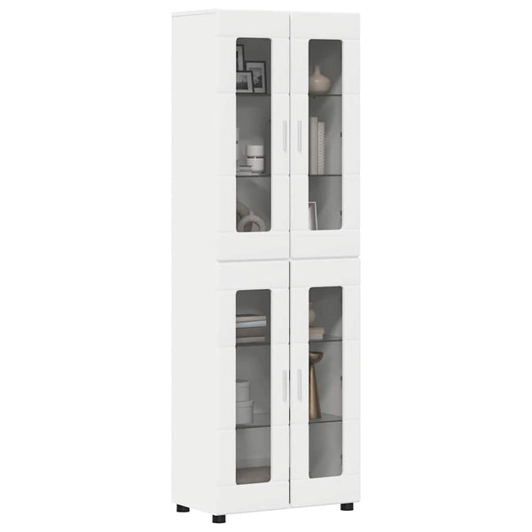 vidaXL Highboard with Shelf FLORIN White 60 x 35 x 182 cm Engineered Wood