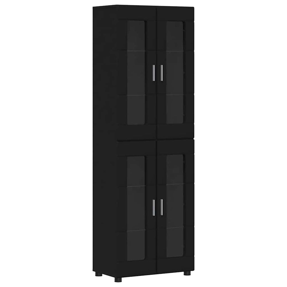 vidaXL Highboard with Door FLORIN Black 60 x 35 x 182 cm Engineered Wood