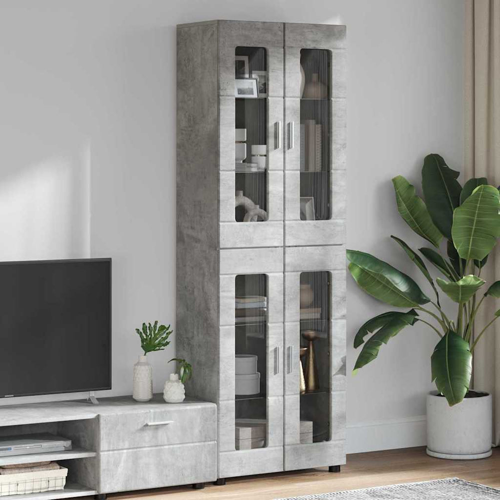 vidaXL Sideboard FLORIN Concrete Grey 60 x 35 x 182 cm Engineered Wood