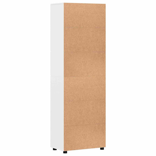 vidaXL Highboard FLORIN High Gloss White 60 x 35 x 182 cm Engineered Wood