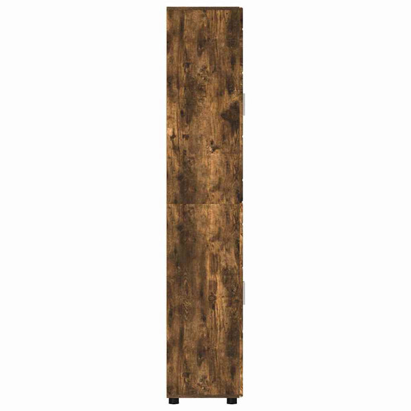 vidaXL Highboard with Shelf FLORIN Smoked Oak 60 x 35 x 182 cm