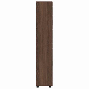 vidaXL Highboard with Shelf FLORIN Brown Oak Look 60 x 35 x 182 cm