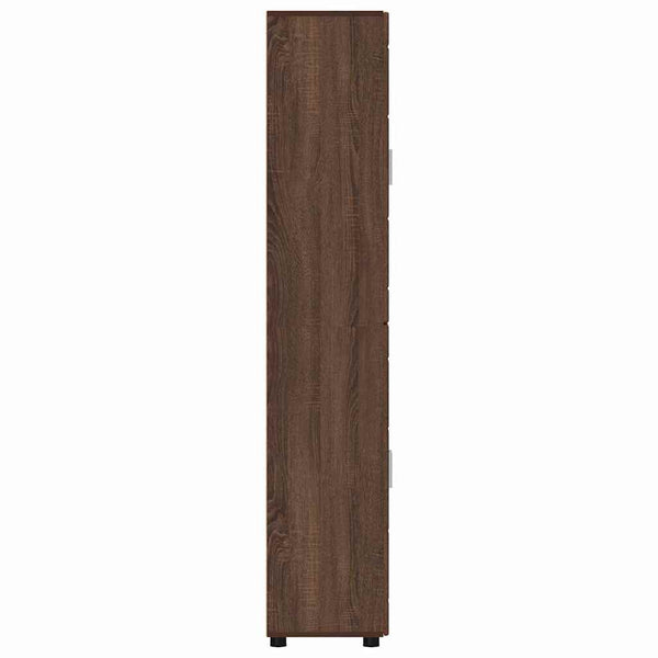 vidaXL Highboard with Shelf FLORIN Brown Oak Look 60 x 35 x 182 cm