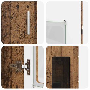vidaXL Highboard with Door FLORIN Reclaimed Wood 60 x 35 x 182 cm Engineered Wood