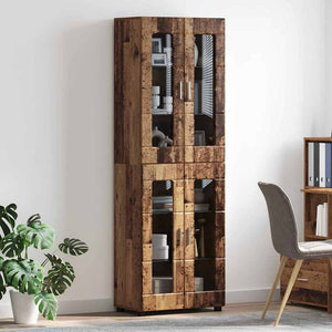 vidaXL Highboard with Door FLORIN Reclaimed Wood 60 x 35 x 182 cm Engineered Wood