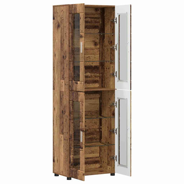 vidaXL Highboard with Door FLORIN Reclaimed Wood 60 x 35 x 182 cm Engineered Wood