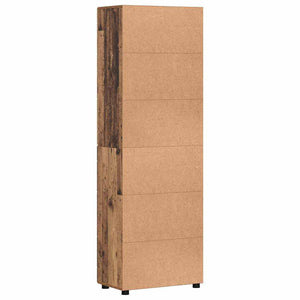 vidaXL Highboard with Door FLORIN Reclaimed Wood 60 x 35 x 182 cm Engineered Wood