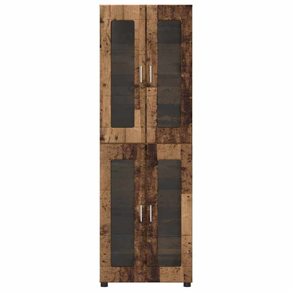 vidaXL Highboard with Door FLORIN Reclaimed Wood 60 x 35 x 182 cm Engineered Wood