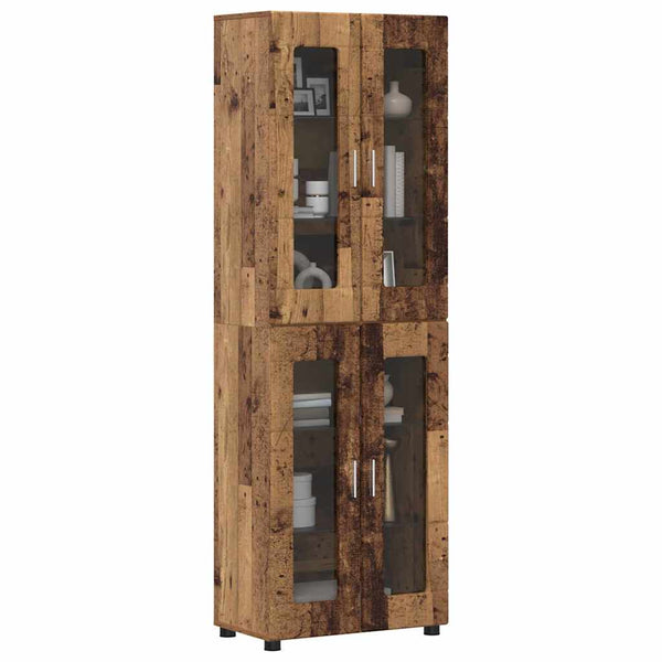 vidaXL Highboard with Door FLORIN Reclaimed Wood 60 x 35 x 182 cm Engineered Wood