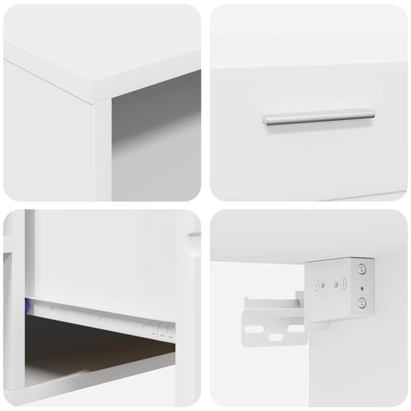 vidaXL TV Cabinet Set with Drawers FLORIN 3 pcs White Engineered Wood