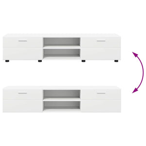 vidaXL TV Cabinet Set with Drawers FLORIN 3 pcs White Engineered Wood