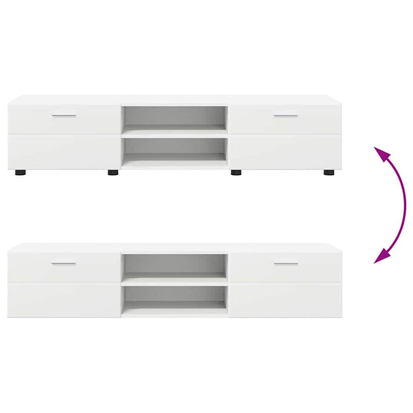 vidaXL TV Cabinet Set with Drawers FLORIN 3 pcs White Engineered Wood